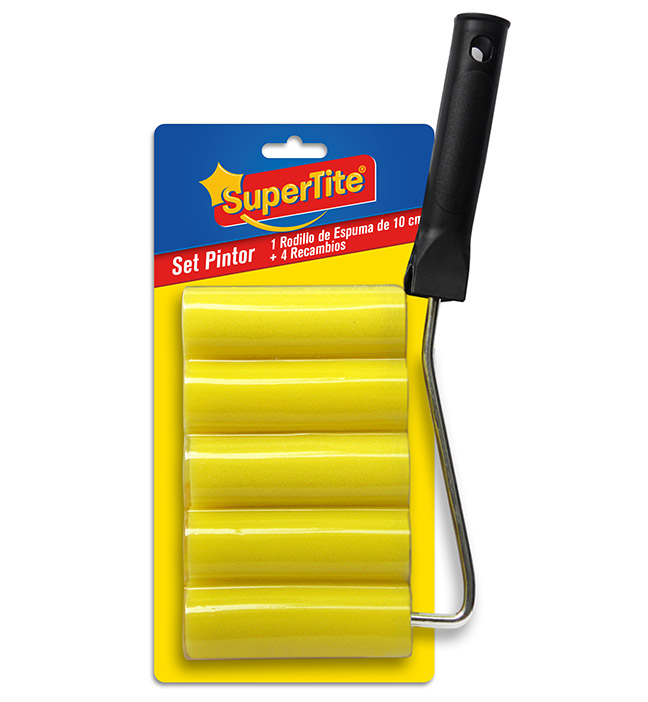 SUPERTite | Adhesives |  |  | PAINTER´S SET POLE 22CM + 6 REPLACEMENTS 10CM 3 POLYESTER AND 3 FOAM