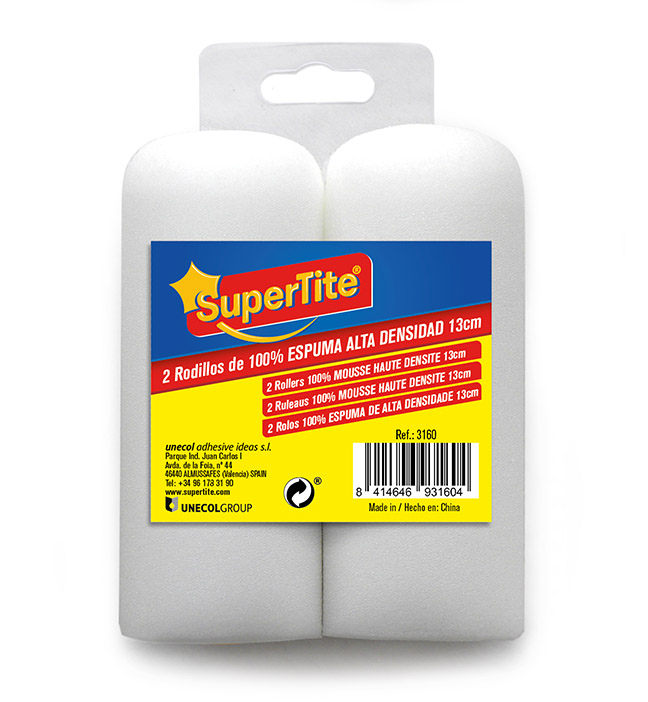 SUPERTite | Adhesives |  |  | 3 HIGH DENSITY WHITE FOAM SPARE PARTS FOR 10CM ROLLER