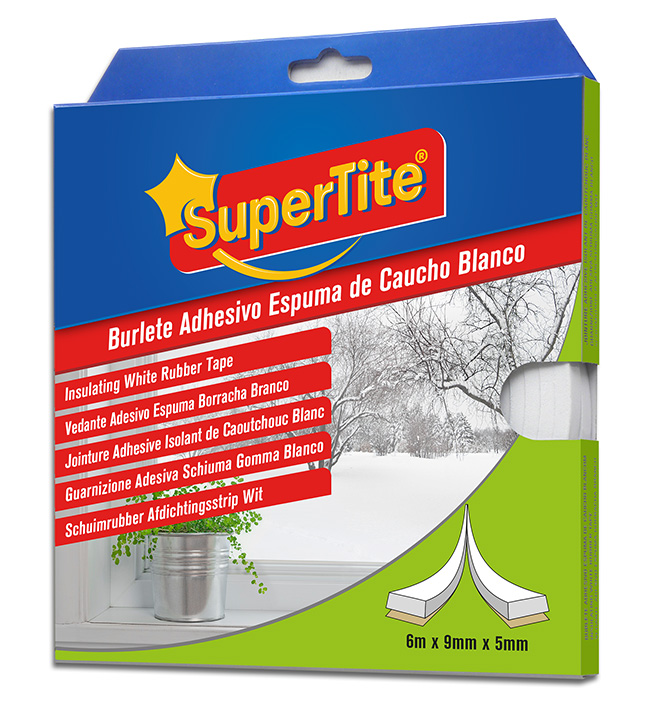 SUPERTite | Adhesivos y pegamentos |  |  | BURLETE PUERTA SILICONA BLANCO